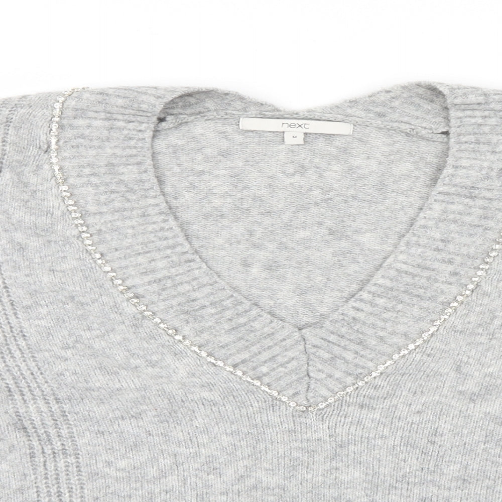 NEXT Womens Grey  Knit Pullover Jumper Size M
