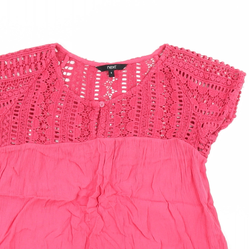 NEXT Womens Pink   Tunic Blouse Size 8