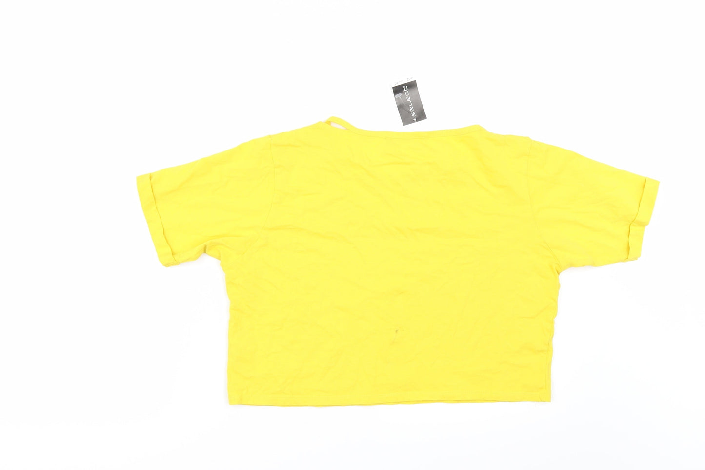 Select Womens Yellow   Basic T-Shirt Size 12