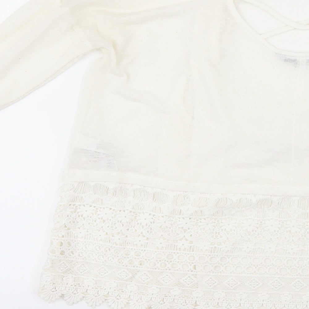 NEXT Womens Ivory   Basic T-Shirt Size 10