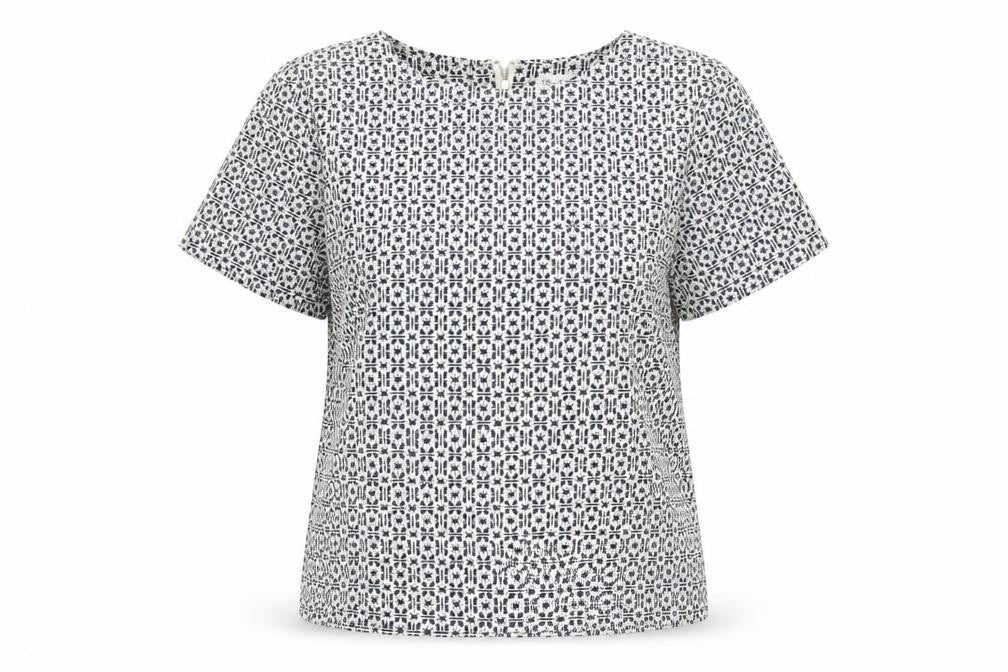 Front view of Miss Selfridge women’s grey basic t-shirt, size UK 8