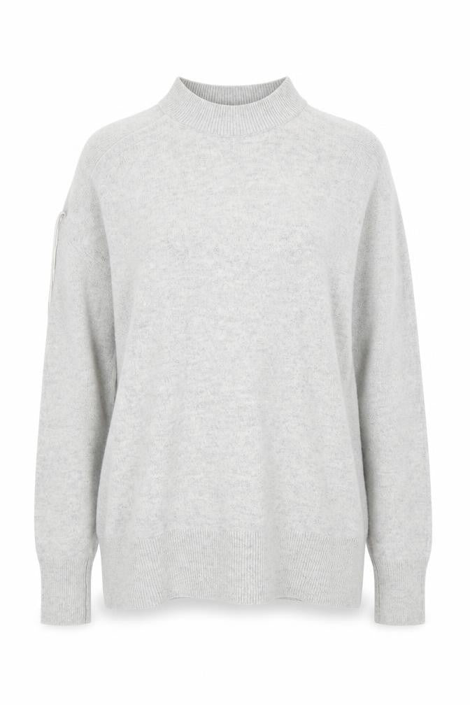 Front view of Topshop women’s grey jumper, size UK 8