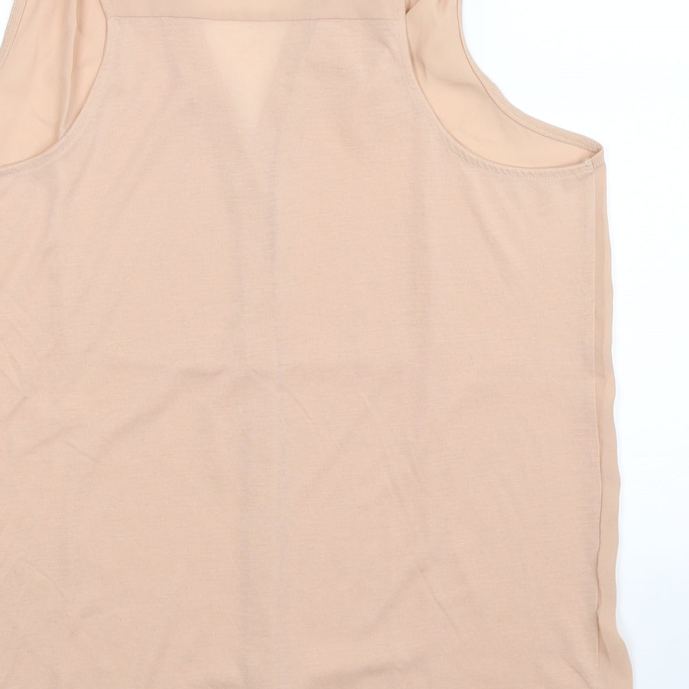 H&M Womens Beige   Basic Button-Up Size S