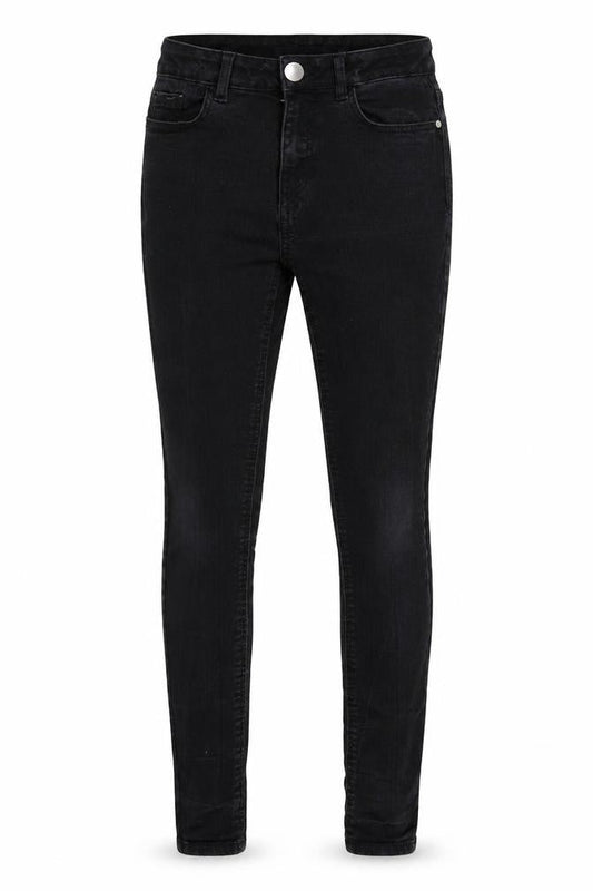Front view of George women’s black denim jegging jeans, size UK 8, 25-inch leg
