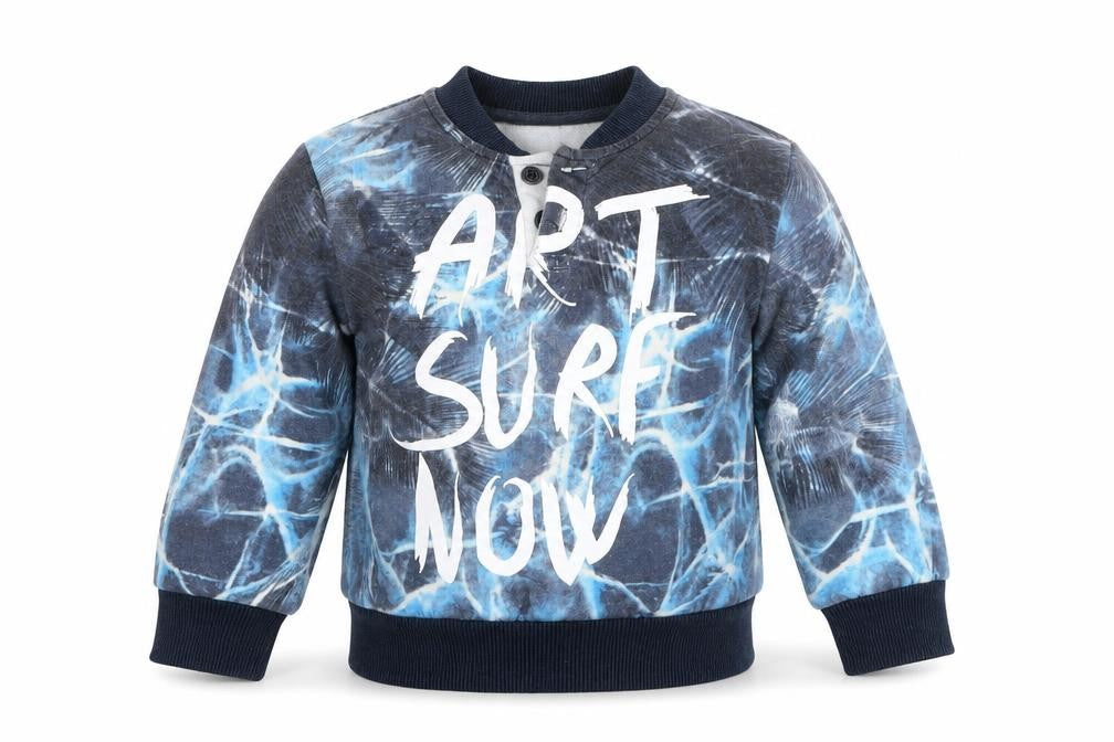 Front view of Ativo boys’ blue jumper, size 2, years