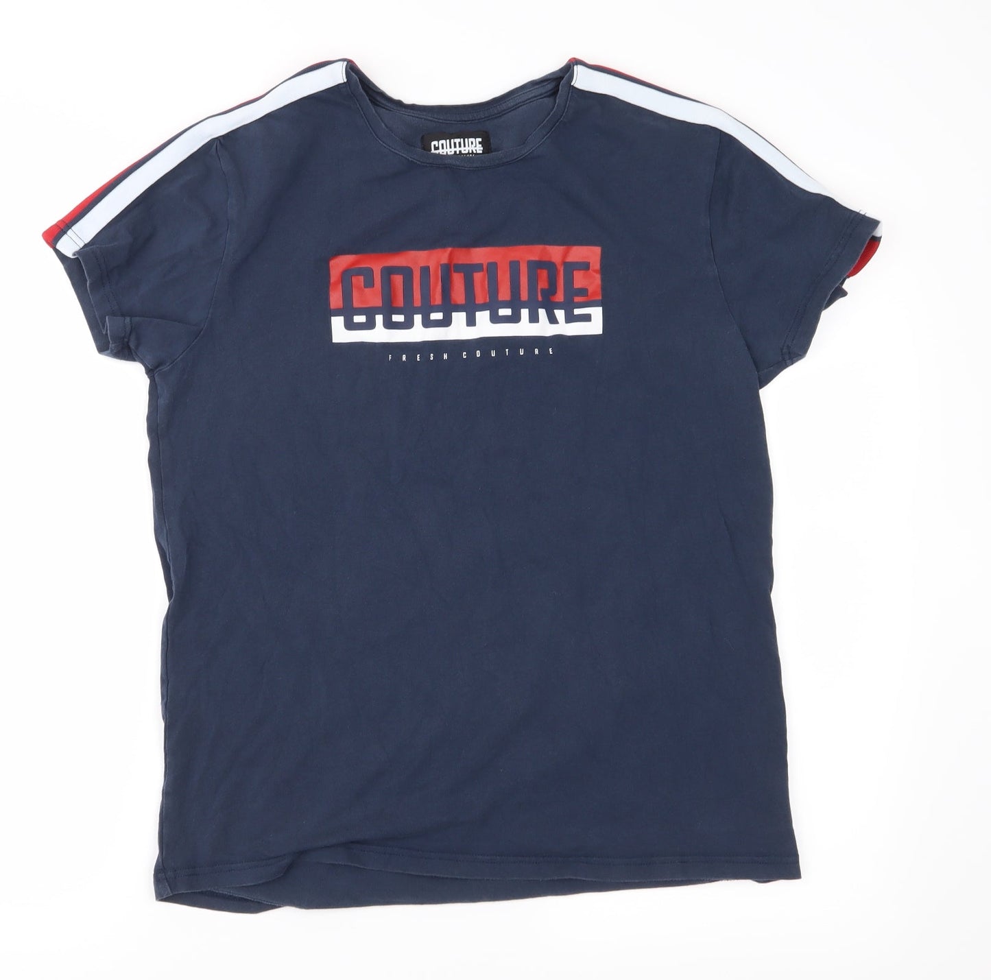 Couture Mens Blue  Jersey  T-Shirt Size M
