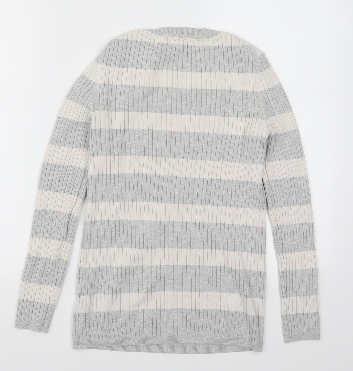 Gap Womens Grey Striped  Pullover Jumper Size M