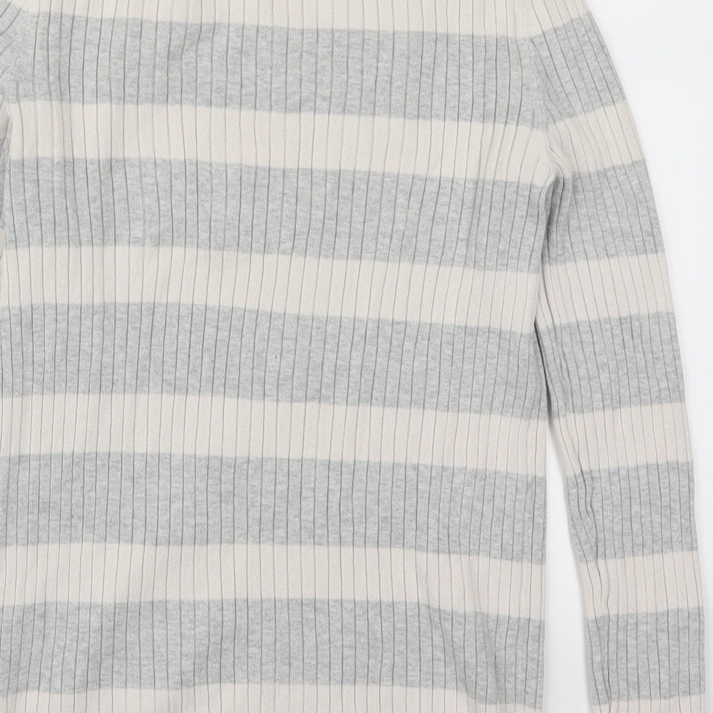 Gap Womens Grey Striped  Pullover Jumper Size M