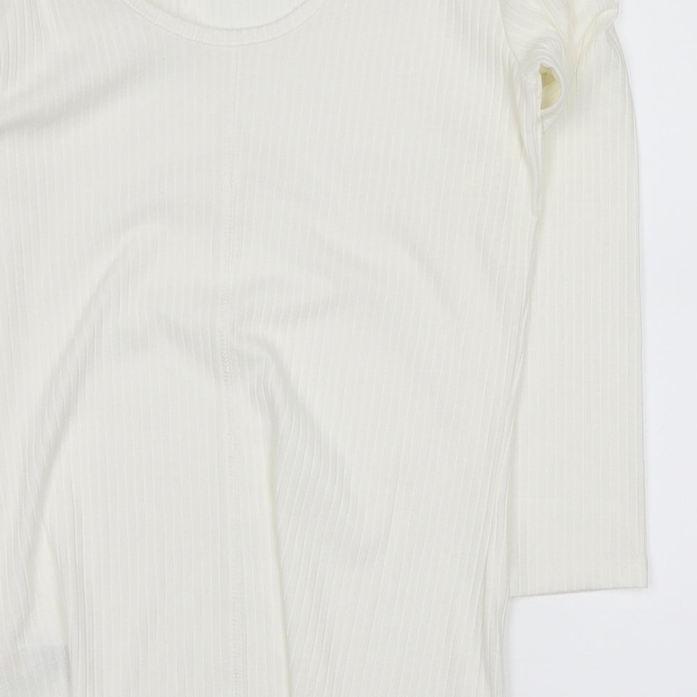 H&M Womens White   Pullover Jumper Size M