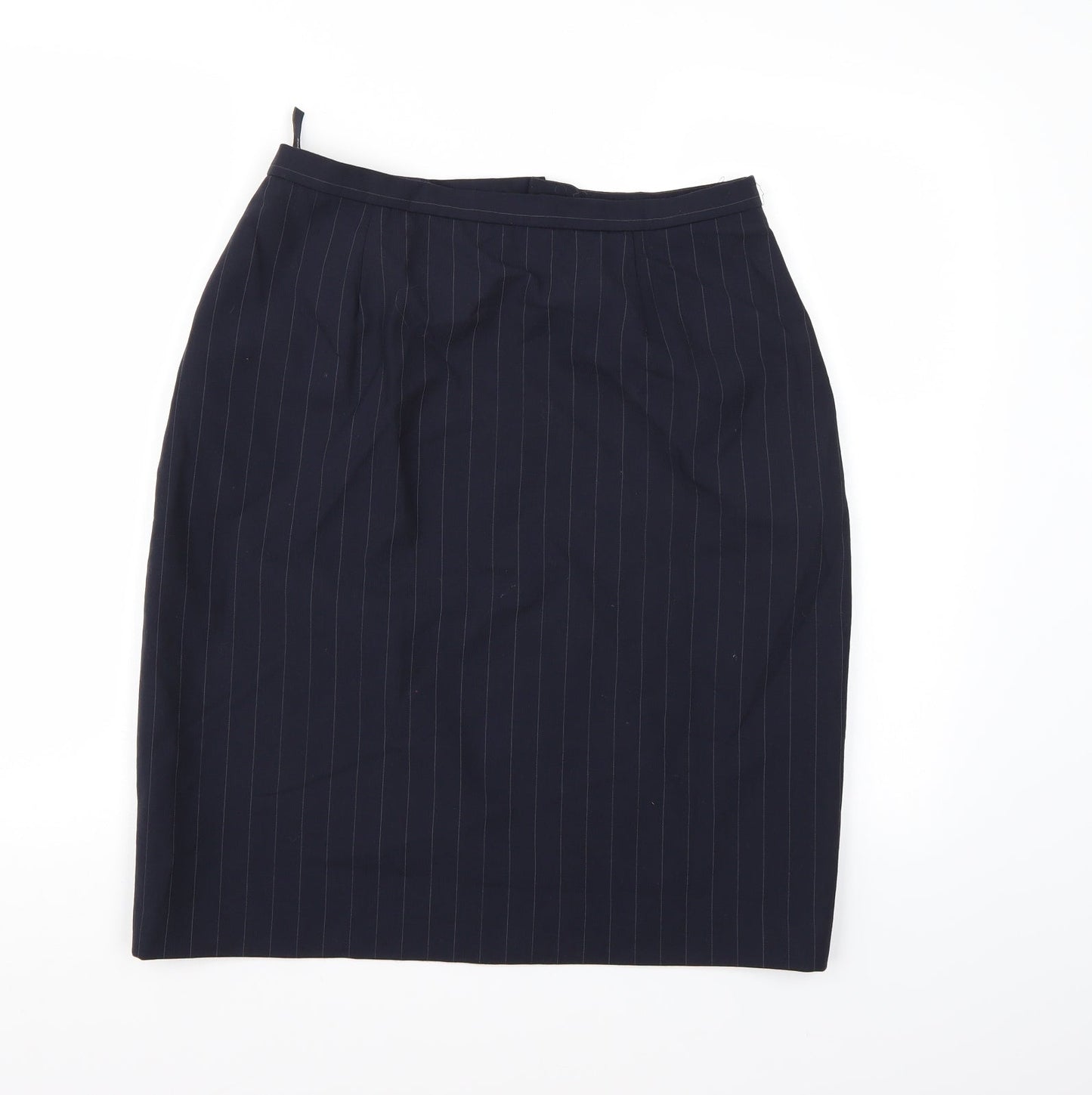 wardobe Womens Blue Striped Rayon A-Line Skirt Size 14