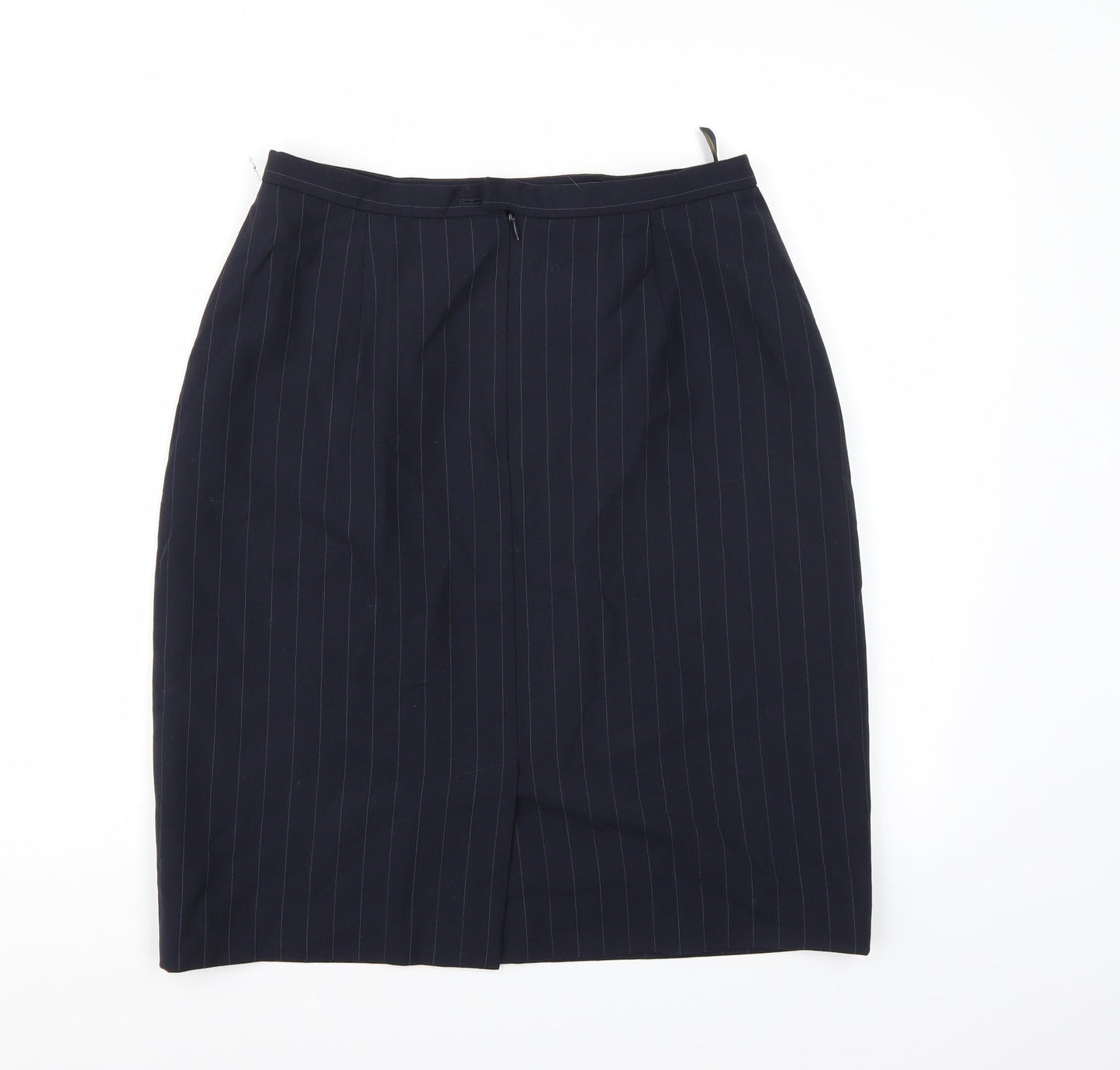 wardobe Womens Blue Striped Rayon A-Line Skirt Size 14