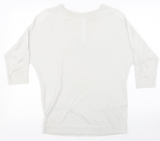 NEXT Womens Silver   Basic T-Shirt Size 8
