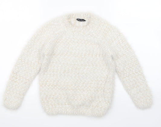 Candy Couture Girls Beige   Pullover Sweatshirt Size 9 Years