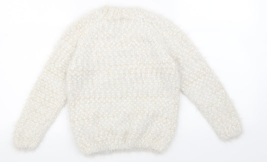 Candy Couture Girls Beige   Pullover Sweatshirt Size 9 Years