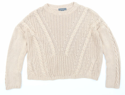 Primark Womens Beige   Pullover Sweatshirt Size 10