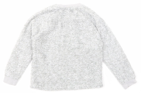 Me to you Girls Grey Animal Print  Top Pyjama Top Size 7-8 Years
