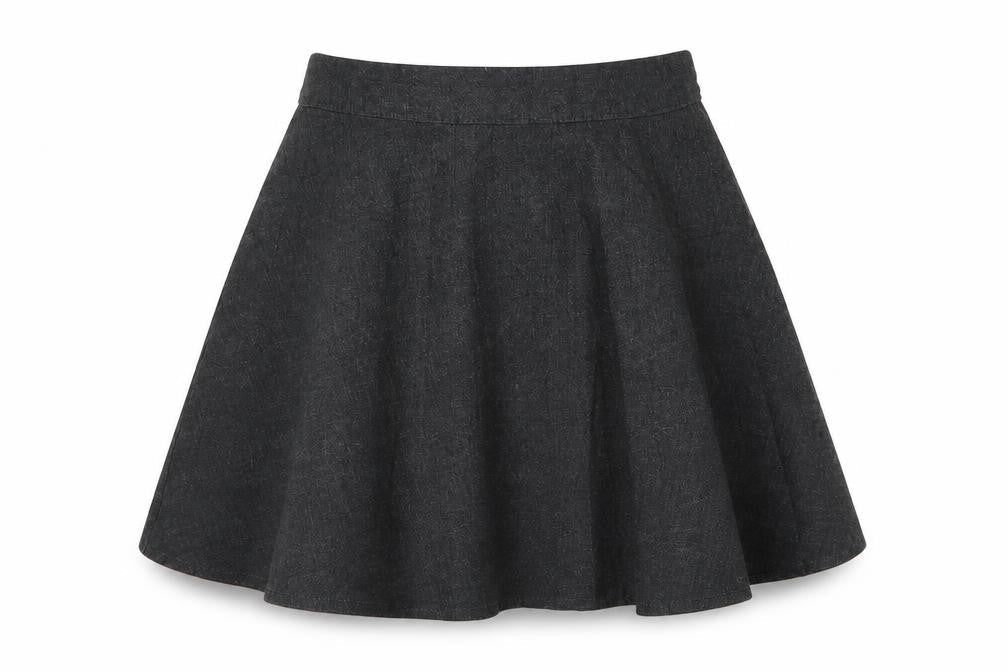 Front view of George girls’ grey rayon pleated skirt, size 4-5, years
