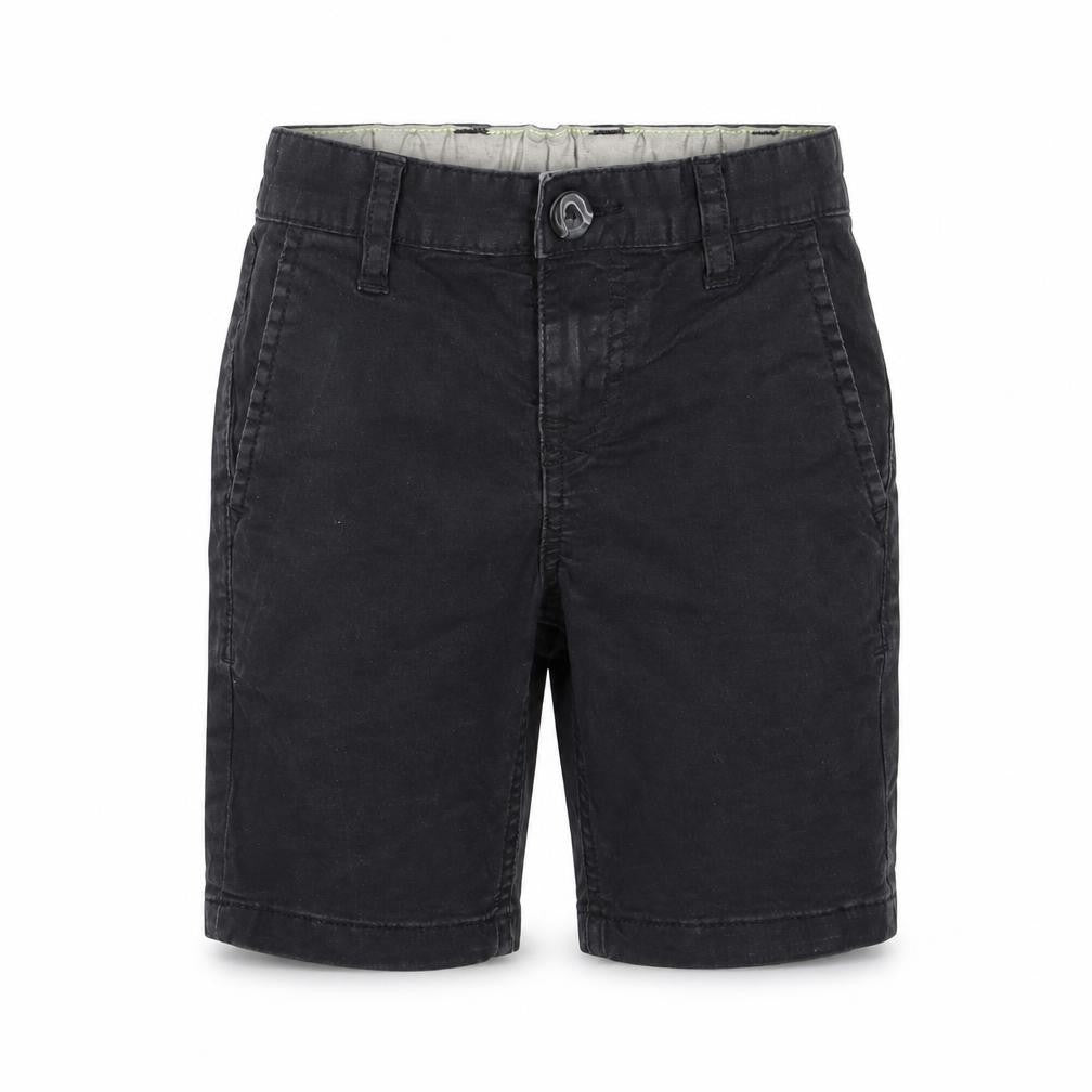 Front view of Very boys’ black chino shorts, size 5, years