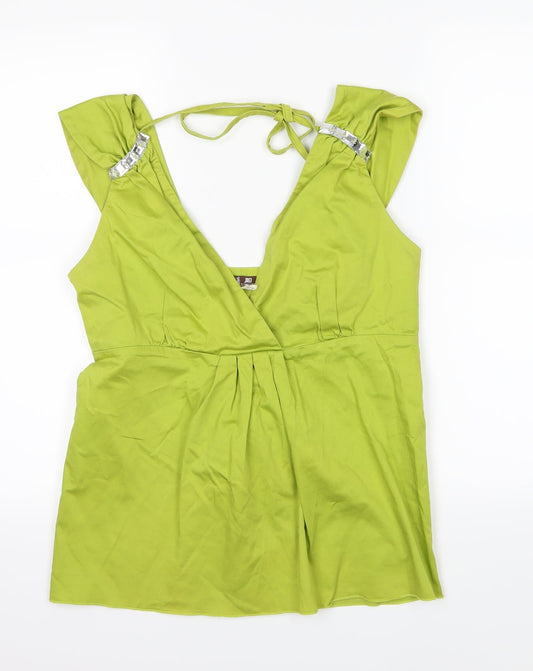 JLO Womens Green   Basic Blouse Size 14