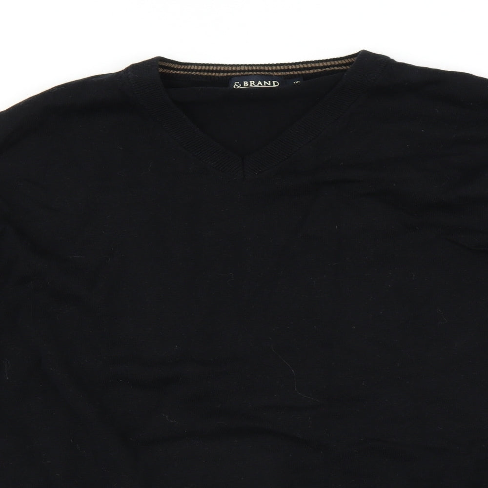 & Brand Mens Black   Pullover Jumper Size XL