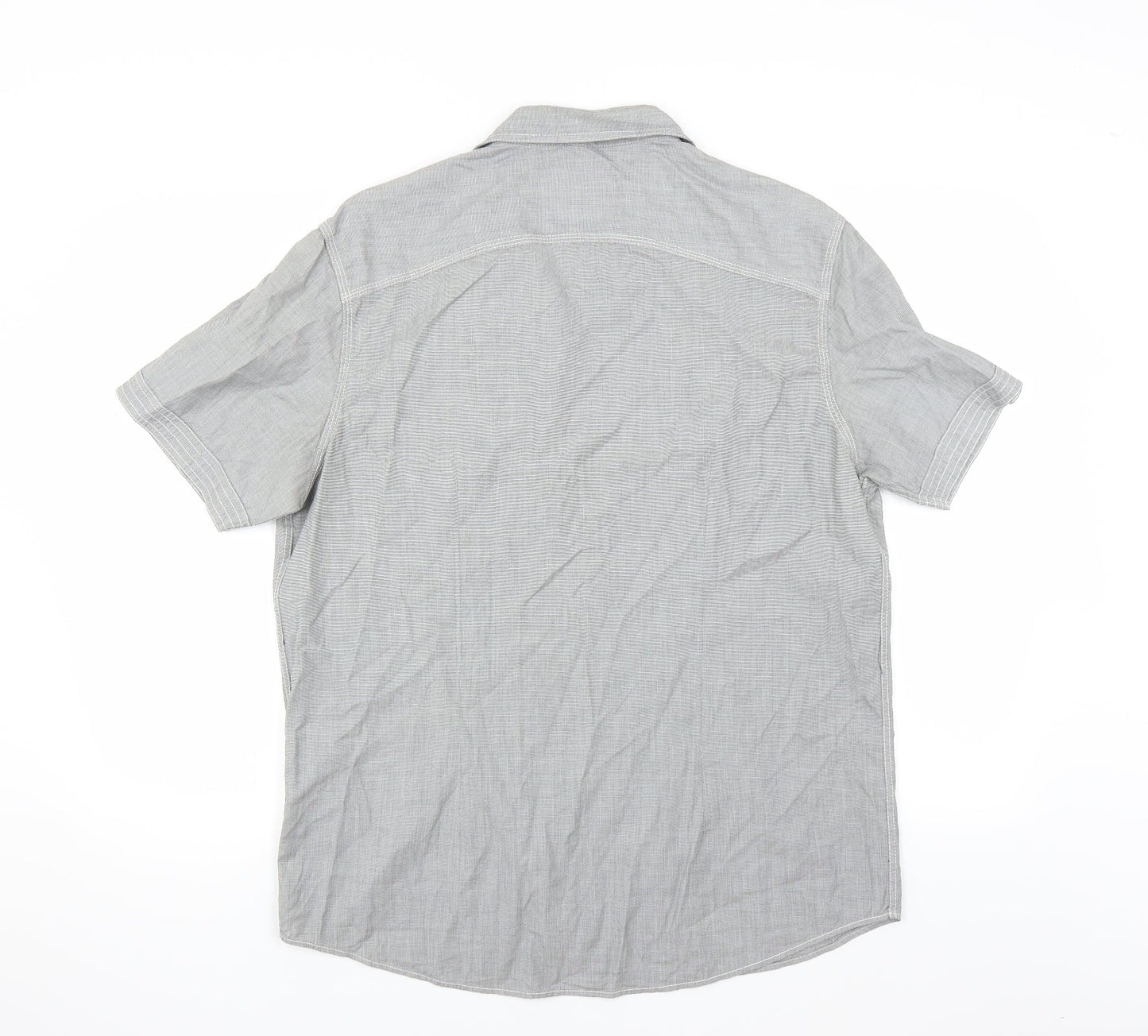 Burton Mens Grey    Button-Up Size L