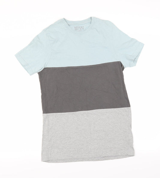 Boohoo Man Mens Grey    T-Shirt Size S