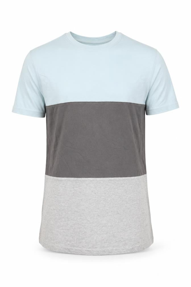 Front view of boohooMAN men’s grey t-shirt, size S