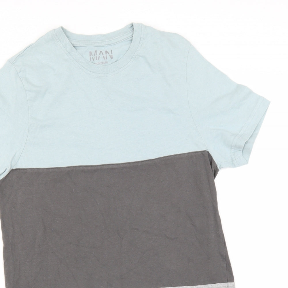 Boohoo Man Mens Grey    T-Shirt Size S