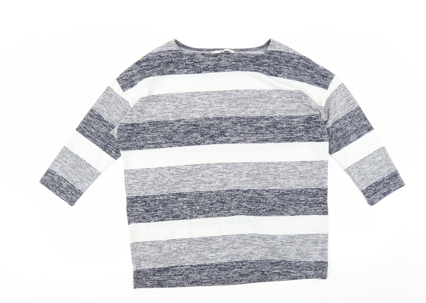 Sainsburys Womens Blue Striped  Pullover Jumper Size 14