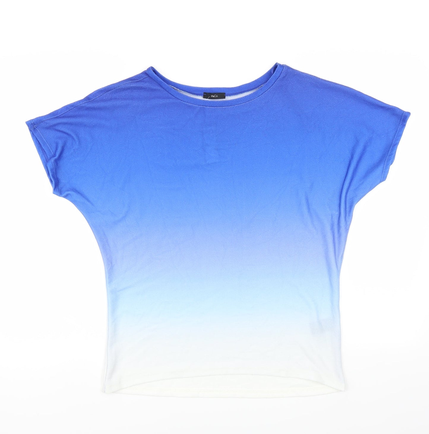 M&Co Womens Blue   Basic T-Shirt Size S