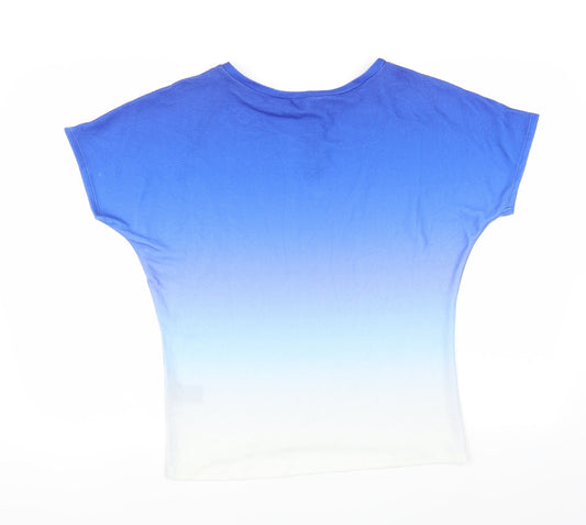 M&Co Womens Blue   Basic T-Shirt Size S