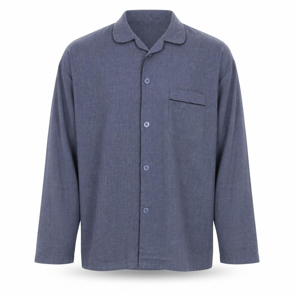 Front view of Cargo Bay men’s grey button-up, size XL