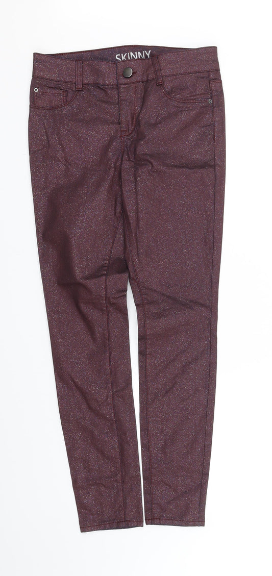 skinny Womens Purple   Trousers  Size 8 L32 in