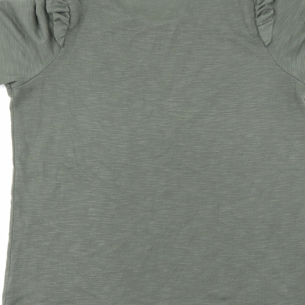 Papaya Womens Green   Basic T-Shirt Size 10