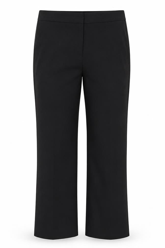 Front view of Papaya women’s black trousers, size UK 10, 27-inch leg