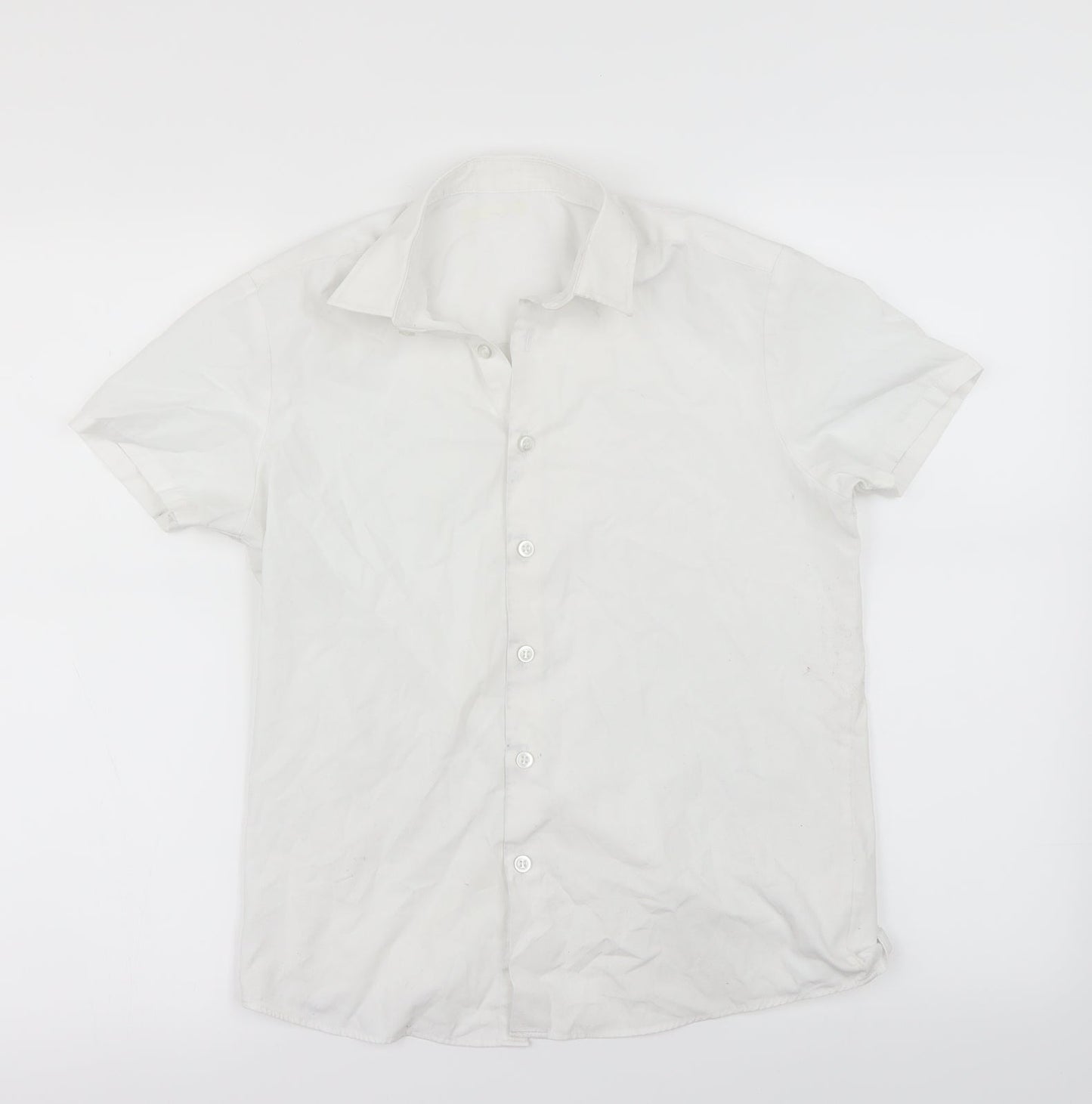 George Boys White   Basic Button-Up Size 10-11 Years