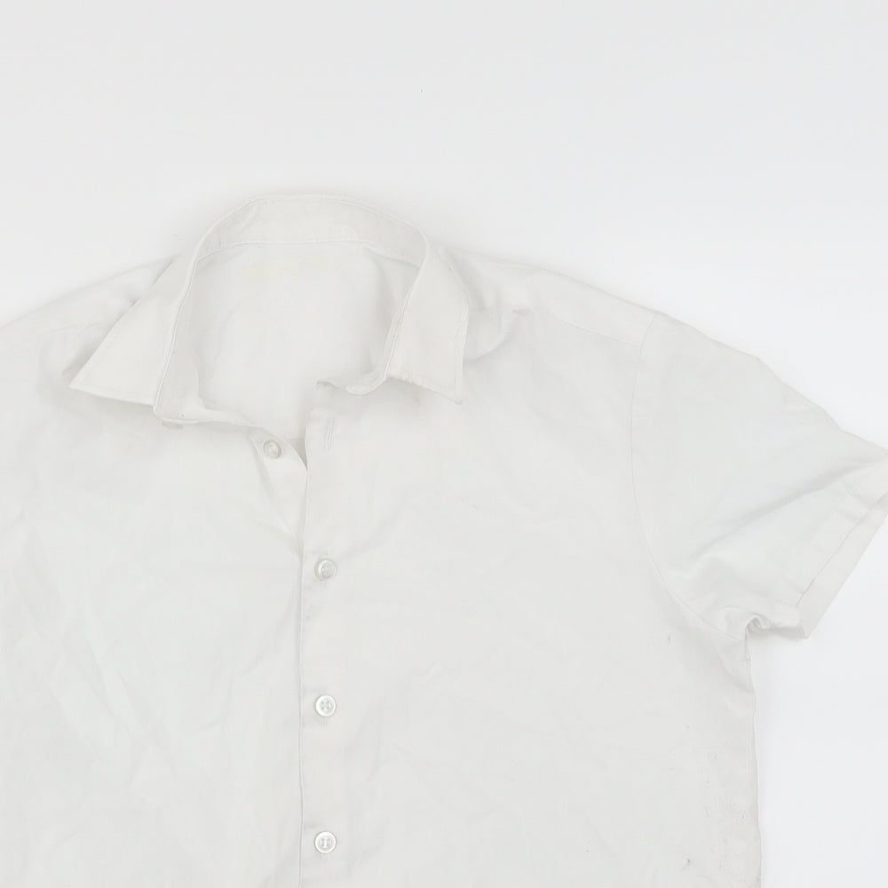 George Boys White   Basic Button-Up Size 10-11 Years