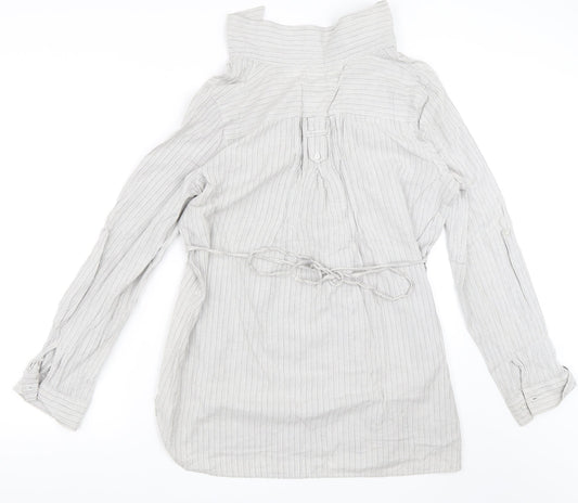 Internationale Womens Silver   Shirt Dress  Size 14