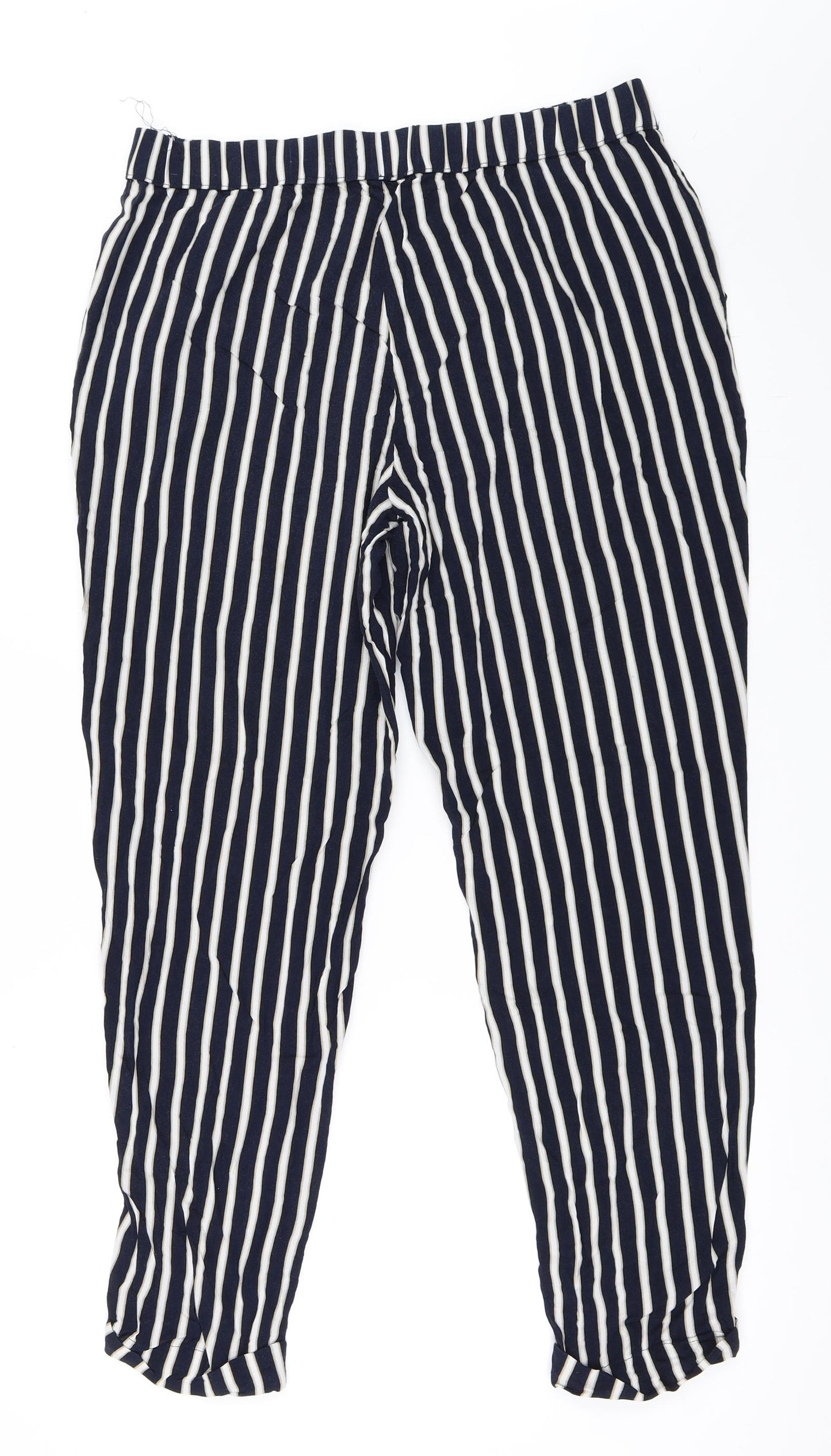 Yessica Womens Blue Striped  Trousers  Size 42 L27 in
