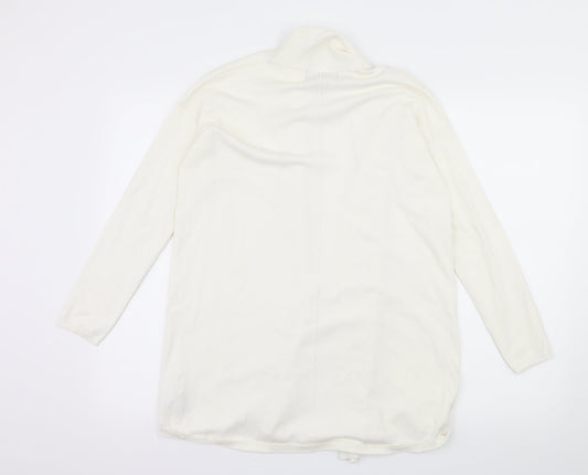 FOREVER 21 Womens Ivory  Knit Cardigan Jumper Size S