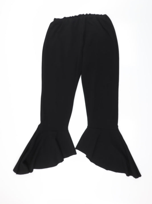 Preworn Womens Black  Jersey Trousers  Size 14 L23 in
