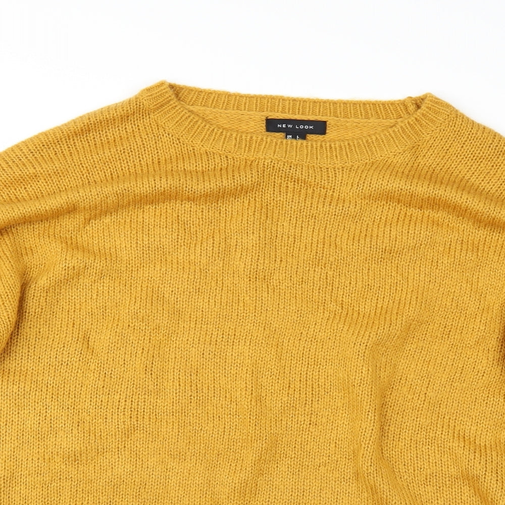New Look Womens Yellow   Pullover Jumper Size L