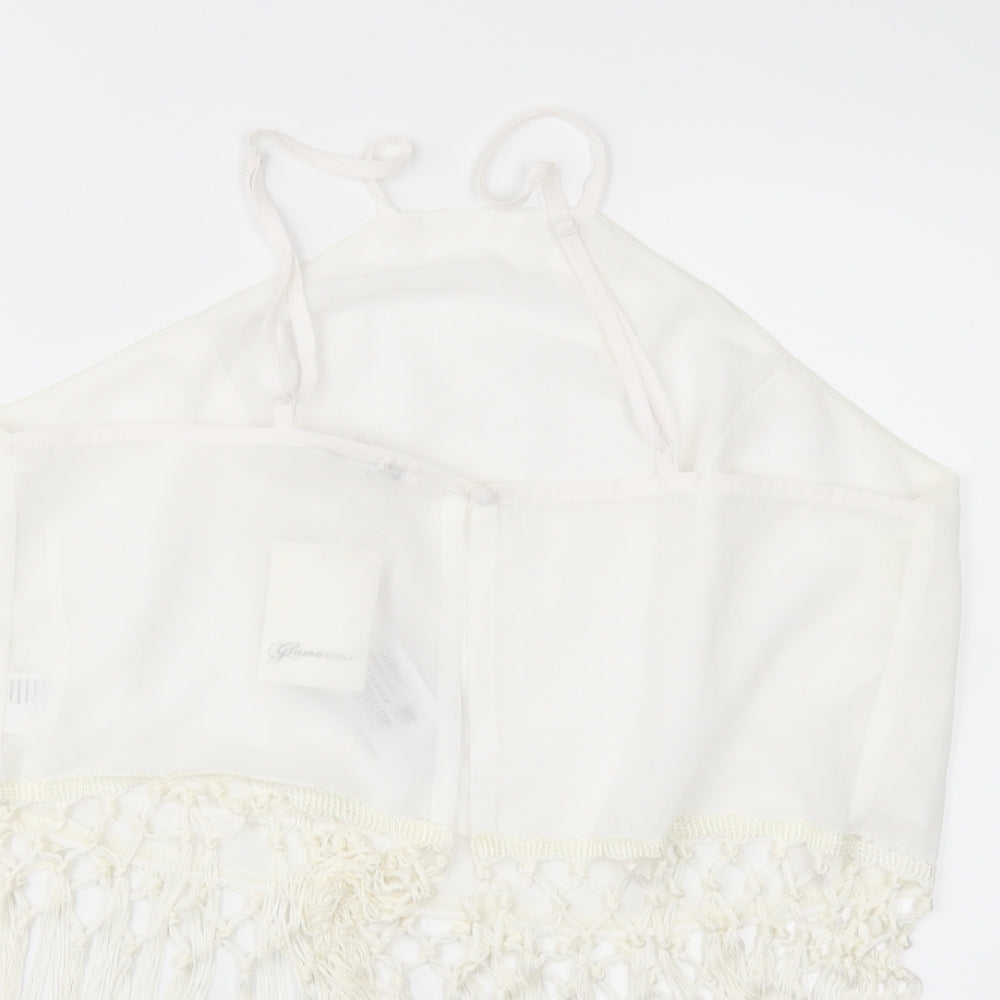 Glamourous Womens White   Kimono Blouse Size 12