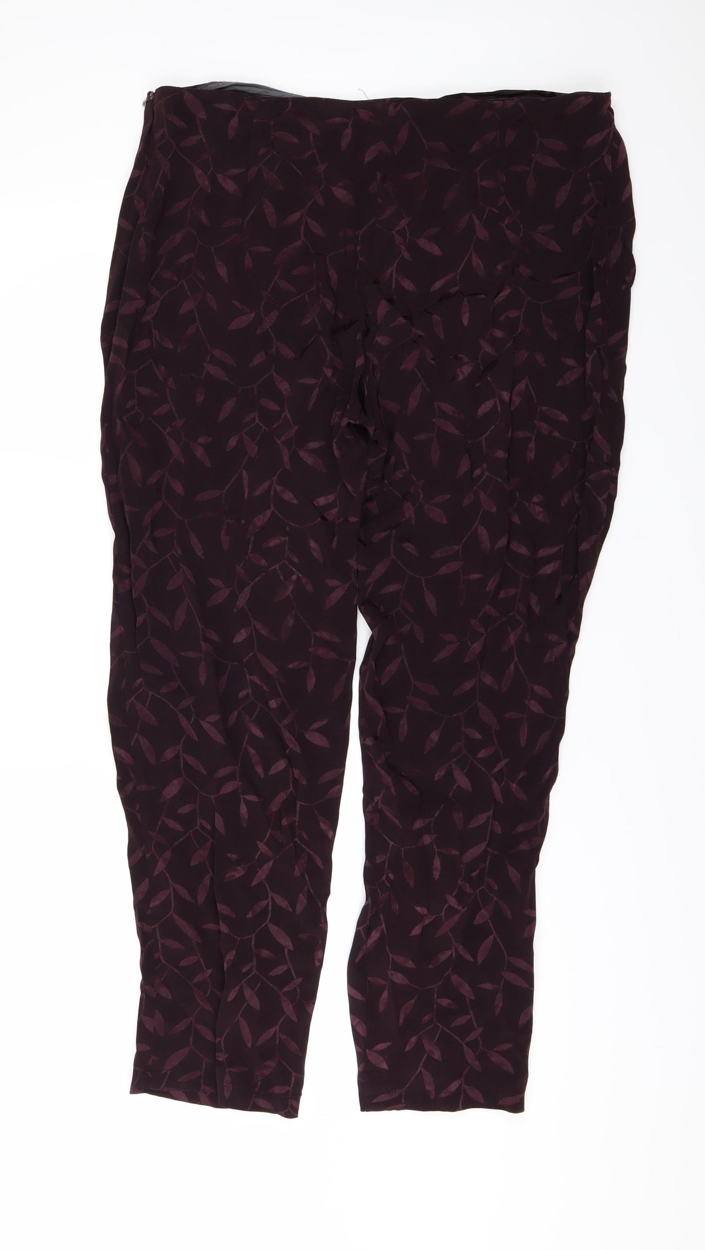 Principles Womens Red Floral  Trousers  Size 18 L29 in