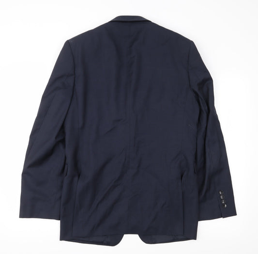 Preworn Mens Blue   Jacket Suit Jacket Size 40