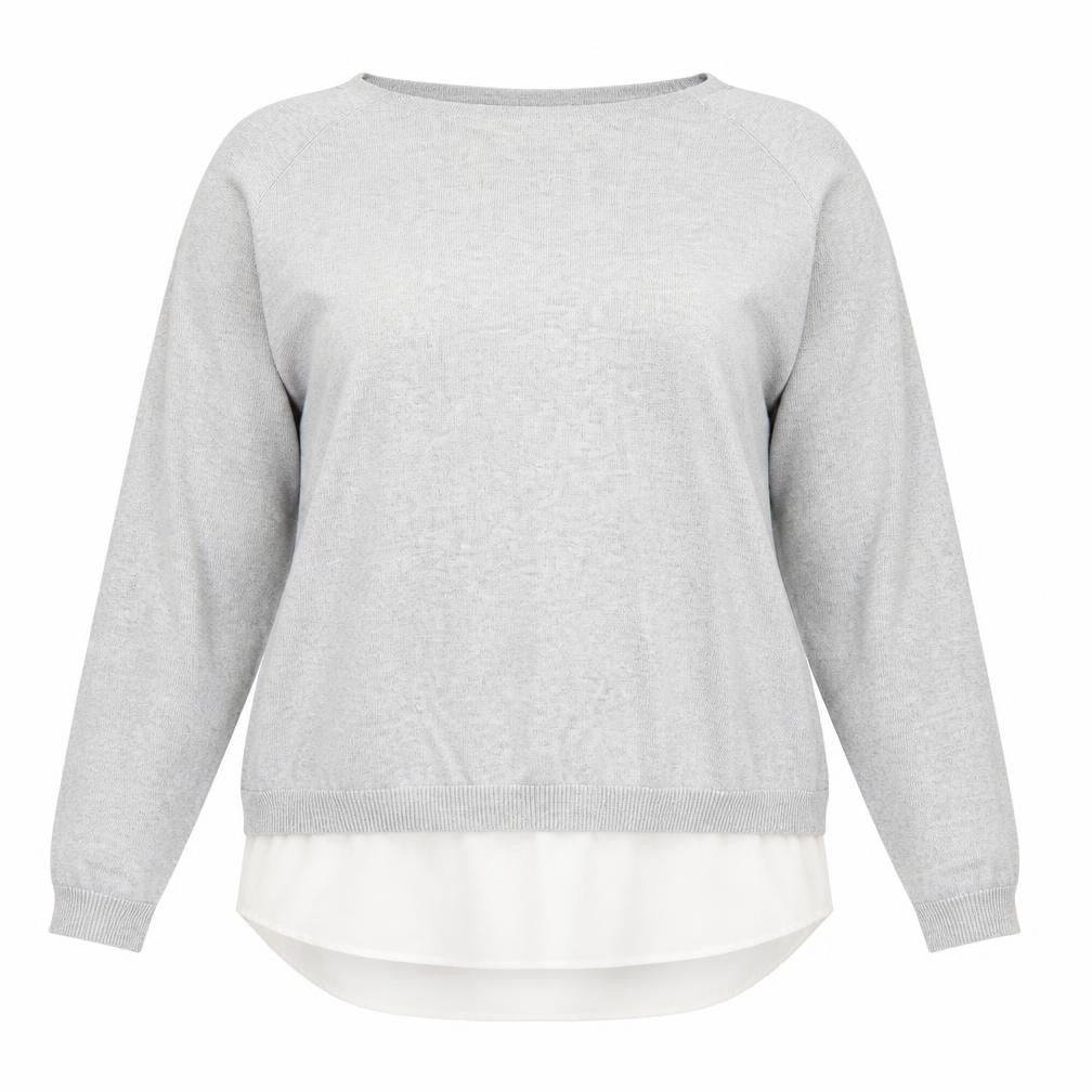 Front view of Only women’s grey knit jumper, size L