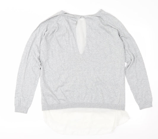 Only Womens Grey  Knit Pullover Jumper Size L