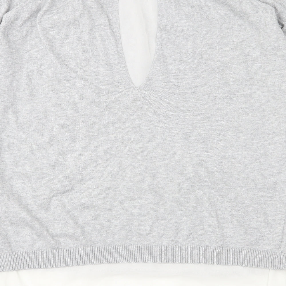 Only Womens Grey  Knit Pullover Jumper Size L