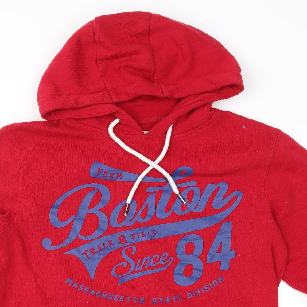 Cedar Wood State Mens Red   Pullover Hoodie Size XS