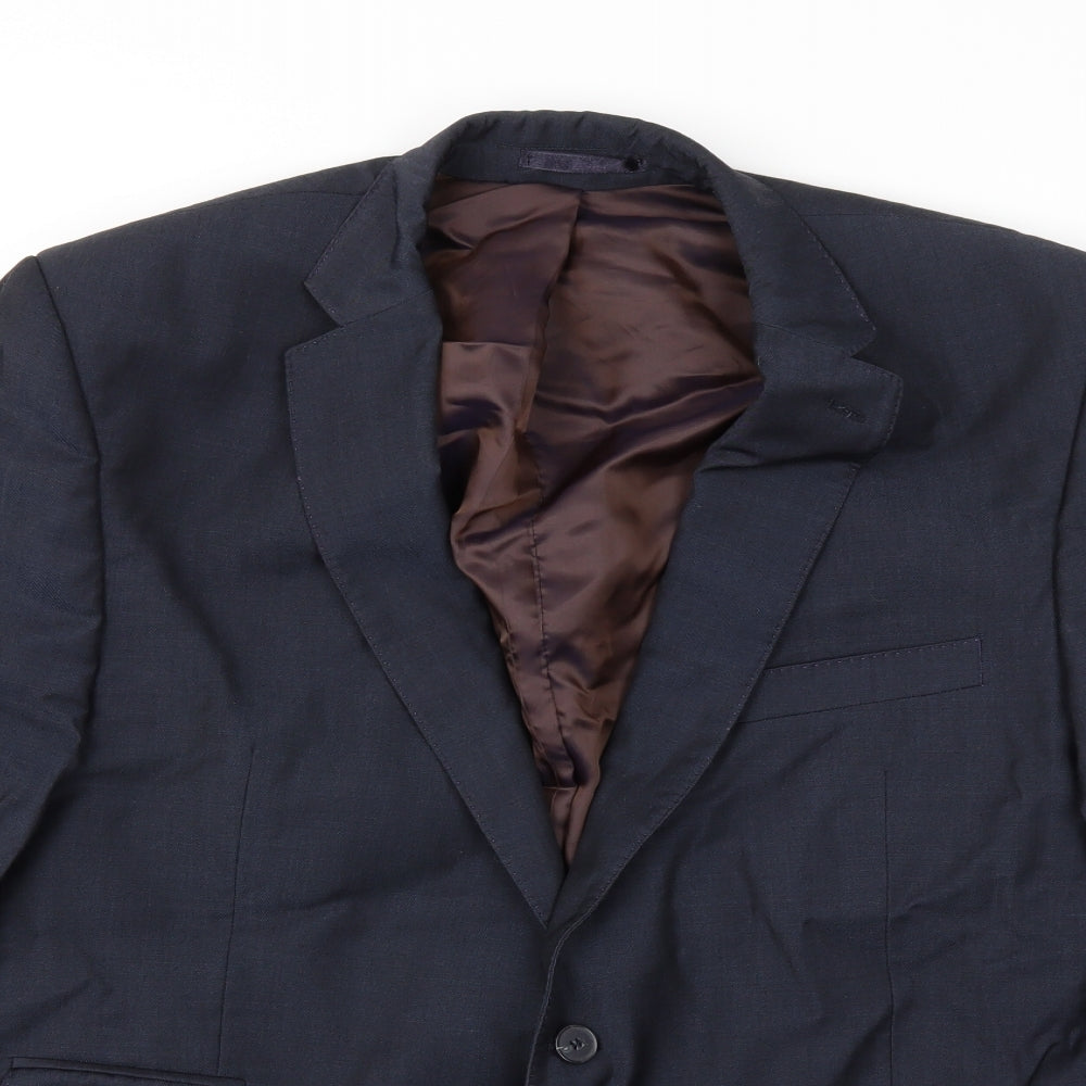 Preworn Mens Blue   Jacket Suit Jacket Size 46